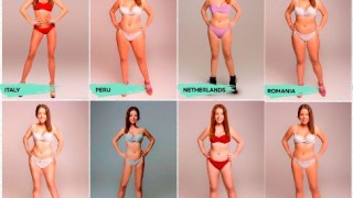 世界18か国 女性の理想体型の違い＜同一モデルのフォトショ加工画像＞おまえらどの体型がタイプ？