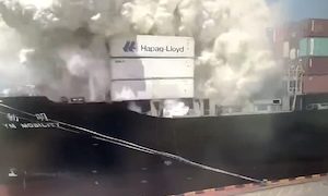 【動画】中国でバッテリー製品満載のコンテナが大爆発。