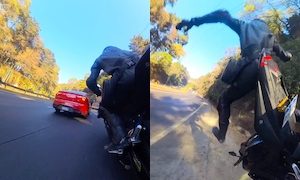 【動画】先行車のミラーと接触したYZF-R3乗りさん、飛んでしまうｗｗｗ