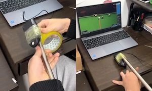 【動画】予想外。PCのビリヤードゲームをリアルに楽しもうとした結果（ノ∇`）