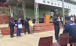 【動画】ミャンマーで行われた公開処刑の様子。