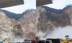 【動画】西ジャワで採石場が崩落し8人死亡、12人が負傷した事故。