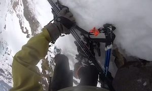 「おああぁ！」雪山登山で滑落してしまった男性のGoPro映像。