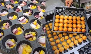 効率的？韓国のたこ焼き屋さんの動画が人気に。