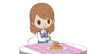 【画像】美人さん「人前でパスタ食べる時の顔を撮った」