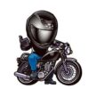 【画像】バイクのお爺ちゃん、ゼブラゾーンでコーヒー休憩
