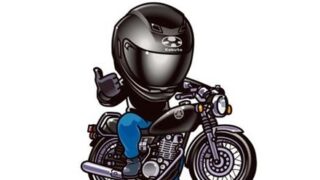 【画像】バイクのお爺ちゃん、ゼブラゾーンでコーヒー休憩
